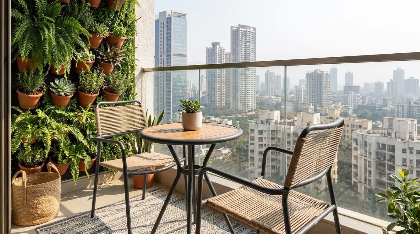 Standard Balcony Sizes in India: A Dimensions Guide (and What Furniture Fits)